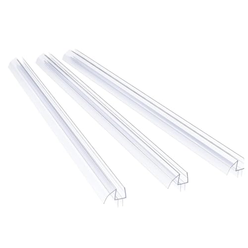 Eieenotee Duschtür-Unterdichtung, 3-Teiliges Duschkabinen-Installationsset, Rahmenlose Glasduschtürdichtung - für 3/8-Glas Eieenotee Duschtür-Unterdichtung, 3-Teiliges Duschkabinen-Installationsset, Rahmenlose Glasduschtürdichtung - für 3/8-Glas von Eieenotee
