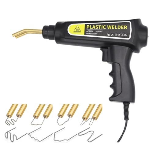 Eieenotee EU-Stecker, 1200-Teiliges Kunststoff-Schweißer-Set Zur Stoßstangenreparatur, Heißhefter-Schweißen, Kunststoff-Schweiß-Reparatur-Set mit Heftklammern von Eieenotee