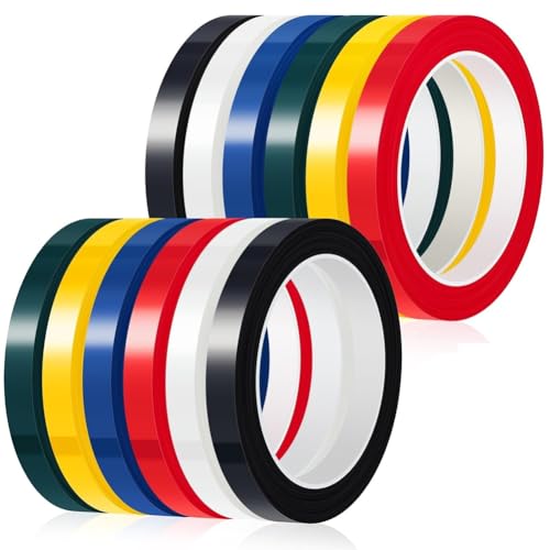Eieenotee Farben Autoklav-Klebeband 216 Fuß/Länge 0,4 /B Instrumenten-Identifikationsband Autoklavierbar 270 Fahrenheit 12 Rollen von Eieenotee