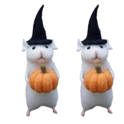 Eieenotee Filzmaus-Dekorationen, Süße Filzmausfiguren für Halloween-Dekorationen, Handgefertigte Nadelfilz-Dekorationen Eieenotee Filzmaus-Dekorationen, Süße Filzmausfiguren für Halloween-Dekorationen, Handgefertigte Nadelfilz-Dekorationen von Eieenotee