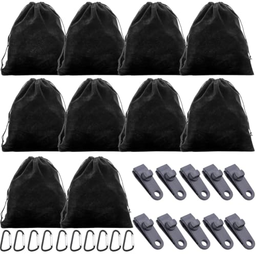 Eieenotee Für Pavillon Garden Beach Tent Outdoor für Pavillon Vorhänge Gewichtsbag 10 Gewichtstaschen, 10 Karabiner, 10 Clips -Tragbarkeit Eieenotee Für Pavillon Garden Beach Tent Outdoor für Pavillon Vorhänge Gewichtsbag 10 Gewichtstaschen, 10 Karabiner, 10 Clips -Tragbarkeit von Eieenotee