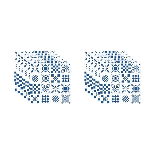Eieenotee Geometrische Fliesen Nachgerüstet Küche Bad Schlafsaal Esszimmer Wand Boden Dekoration Wandaufkleber 2Set von Eieenotee