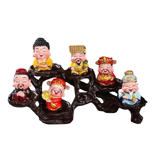 Eieenotee Gott des Glücks, Figur, Gott des Glücks, Sammlerstück, Wohlstandsskulptur für Neujahr, Regal B von Eieenotee