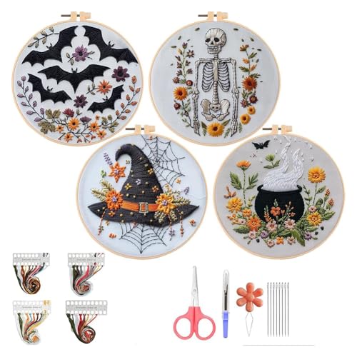 Eieenotee Halloween Sticks-Kit für Anfänger, 4 Gesetzte Gotische -Stich-Kits Enthalten Eieenotee Halloween Sticks-Kit für Anfänger, 4 Gesetzte Gotische -Stich-Kits Enthalten von Eieenotee
