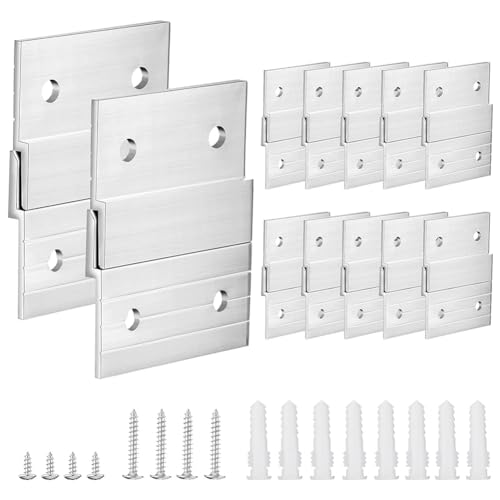 Eieenotee Hardware-Kit zum Aufhängen Von Französischen Sperrholz-Bilderhaken, Wandhalterungs-Hardware-Kit, Aluminium-Z-Stangenaufhänger, 24-Teilig Eieenotee Hardware-Kit zum Aufhängen Von Französischen Sperrholz-Bilderhaken, Wandhalterungs-Hardware-Kit, Aluminium-Z-Stangenaufhänger, 24-Teilig von Eieenotee