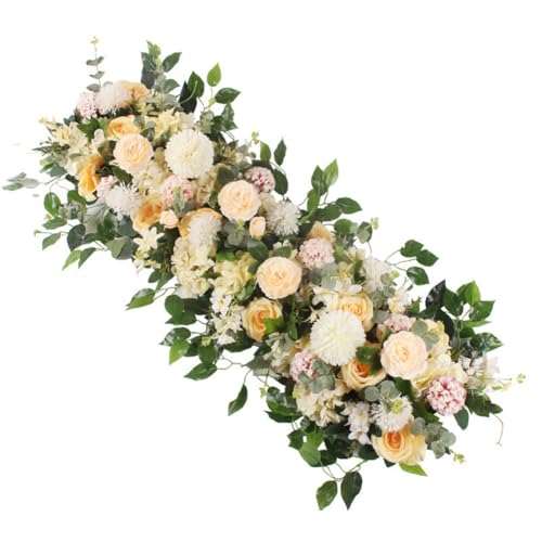 Eieenotee Hochzeit Florale Wanddekorationen 100 cm Simuliertes Blumenarrangement Hochzeitsbogen Hintergrund B von Eieenotee