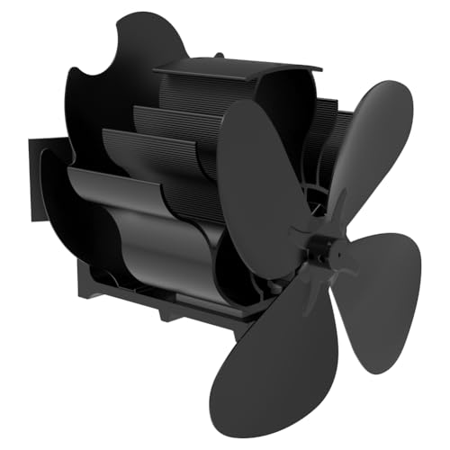 Eieenotee Holzofenventilator, Wärmebetriebener Kaminventilator, 4 Flügel, Ofenventilator, Holzofenzubehör, Geräuscharmer Betrieb, Holzofen Eieenotee Holzofenventilator, Wärmebetriebener Kaminventilator, 4 Flügel, Ofenventilator, Holzofenzubehör, Geräuscharmer Betrieb, Holzofen von Eieenotee