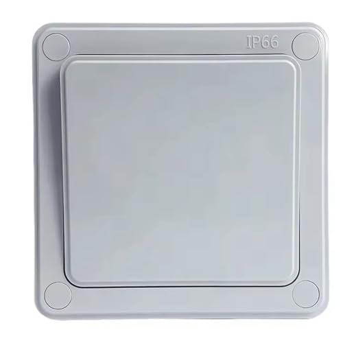 Eieenotee IP66 Wasserdichter 2-Wege-Außenwandlichtschalter, 1-Fach Druckknopf-Netzschalter, 16 A, Staubdicht, für Eieenotee IP66 Wasserdichter 2-Wege-Außenwandlichtschalter, 1-Fach Druckknopf-Netzschalter, 16 A, Staubdicht, für von Eieenotee