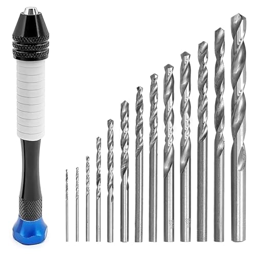 Eieenotee Ideal für Hobbyisten, Schmuckreparatur, Modell-Präzisionsnadel-Handbohrer-Set (48pcs), Mini Micro Craft-Schmuckbohrer Kit von Eieenotee