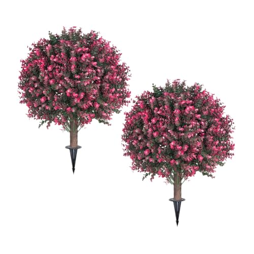 Eieenotee K¨¹nstliche Buchsbaumkugeln - Kunststr?ucher mit Stacheln zum Dekorieren der Eingangst¨¹r Eieenotee K¨¹nstliche Buchsbaumkugeln - Kunststr?ucher mit Stacheln zum Dekorieren der Eingangst¨¹r von Eieenotee