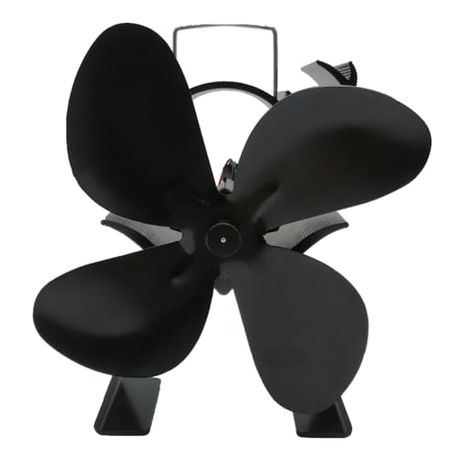 Eieenotee Kaminventilator, Ofenventilator, 4 Flügel, Wärmebetriebener Öko-Ofenventilator für Holzofen, Kamin, Größerer Luftstrom, Ca. 140 CFM Eieenotee Kaminventilator, Ofenventilator, 4 Flügel, Wärmebetriebener Öko-Ofenventilator für Holzofen, Kamin, Größerer Luftstrom, Ca. 140 CFM von Eieenotee