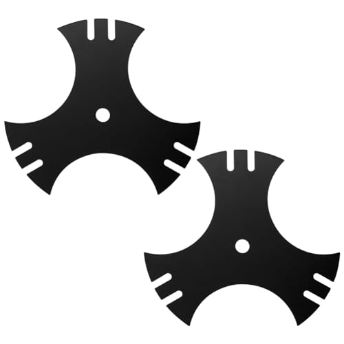 Eieenotee Kantenmesser 781-0748 781-0748-0637 für Rasenkantenschneider – 3-Seitige 9-Tri-Star-Grabenfräsenklinge, 2er-Pack -Ersatzteilzubehör von Eieenotee