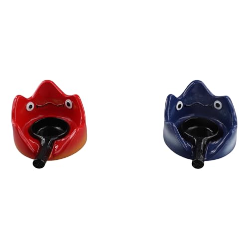 Eieenotee Kerzenhalter Aschenbecher Cartoon Kawaii Aromatherapie Kerzenständer Basis Wohnzimmer Dekoration Home Ornament Rot & Blau von Eieenotee