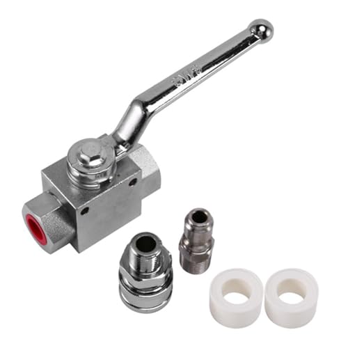 Eieenotee Kugelhahn-Set für Hochdruckreiniger, Hochdruckreiniger-, 3/8, Schnellanschluss, 4500 Psi, Langlebig, Einfach zu Installieren, Einfach zu Verwenden Eieenotee Kugelhahn-Set für Hochdruckreiniger, Hochdruckreiniger-, 3/8, Schnellanschluss, 4500 Psi, Langlebig, Einfach zu Installieren, Einfach zu Verwenden von Eieenotee