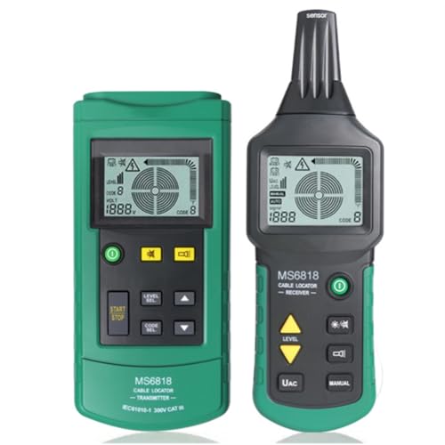 Eieenotee Kurzschluss -Unterbrechungsdetektionskabel Locator MS6818 Metallrohr -Finder Unterirdischer Tester von Eieenotee