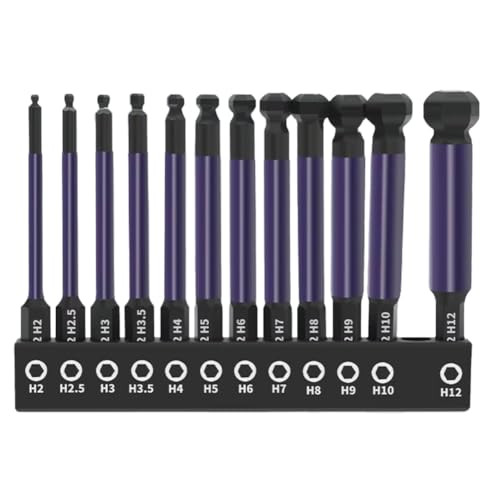 Eieenotee Magnetischer Legierungsstahl 12pcs 75 -mm - Endschraubendreher Bit 1/4 Sechskant Shank Hohe Härte Sechseckbit Eieenotee Magnetischer Legierungsstahl 12pcs 75 -mm - Endschraubendreher Bit 1/4 Sechskant Shank Hohe Härte Sechseckbit von Eieenotee