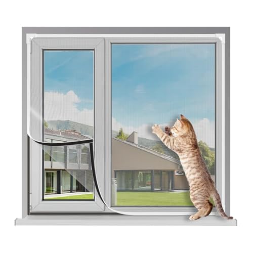 Eieenotee Magnetisches Fenstergitter, Verstellbar, DIY-Fensternetz, Gitter, Max. 99,1 X 149,9 Cm, Graues Fiberglasnetz für Hausfenster Eieenotee Magnetisches Fenstergitter, Verstellbar, DIY-Fensternetz, Gitter, Max. 99,1 X 149,9 Cm, Graues Fiberglasnetz für Hausfenster von Eieenotee