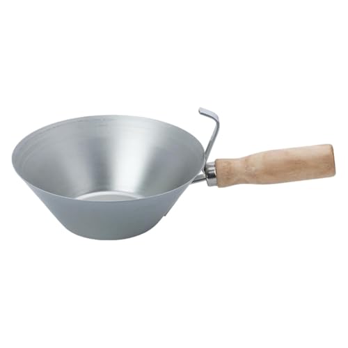 Eieenotee Metall-Spachtelpfannen mit Holzgriff, Strapazierfähig, für Trockenbauwände, Spachtelpfannen, Schabschaufeln für Verputzwerkzeuge von Eieenotee
