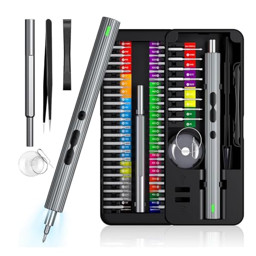 Eieenotee Mini-Elektroschraubendreher-Set, 58-In-1-Präzisionsschraubendreher-Set für Mobiltelefone, Uhren, Kameras Eieenotee Mini-Elektroschraubendreher-Set, 58-In-1-Präzisionsschraubendreher-Set für Mobiltelefone, Uhren, Kameras von Eieenotee