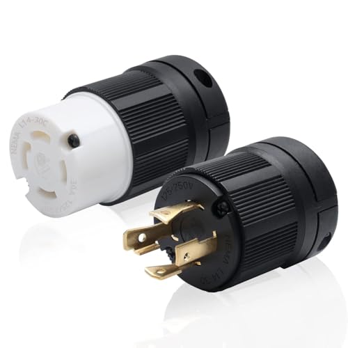 Eieenotee NEMA L14-30P/NEMA L14-30C SET 125/250 V 3 Pol 4 Draht Erdung Elektrischer Industriekraftanschluss von Eieenotee