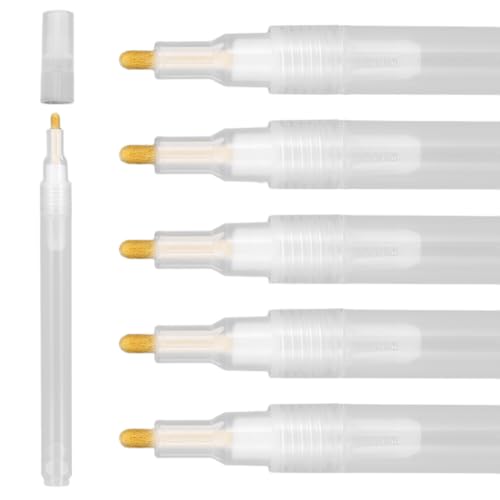 Eieenotee Nachfüllbare Acrylfarbenmarkierungen, 6 Stcs Leere Markierungen, Füllbare Farbstift, Runder Geneigter Flacher Kopf Eieenotee Nachfüllbare Acrylfarbenmarkierungen, 6 Stcs Leere Markierungen, Füllbare Farbstift, Runder Geneigter Flacher Kopf von Eieenotee