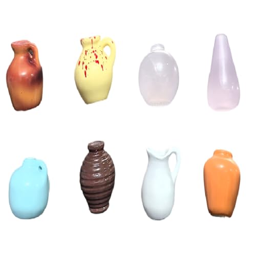 Eieenotee Niedliche Mini-Keramikvase (8er Pack) Küche, Schließfach, Büro, Als Kühlschrankdekoration von Eieenotee