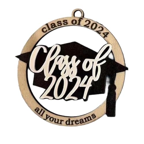 Eieenotee Personalisiertes Namensornament für Schulabschluss, Abschlussklasse 2024, Universität, College-Abschluss, High-School-Absolventenornament B von Eieenotee