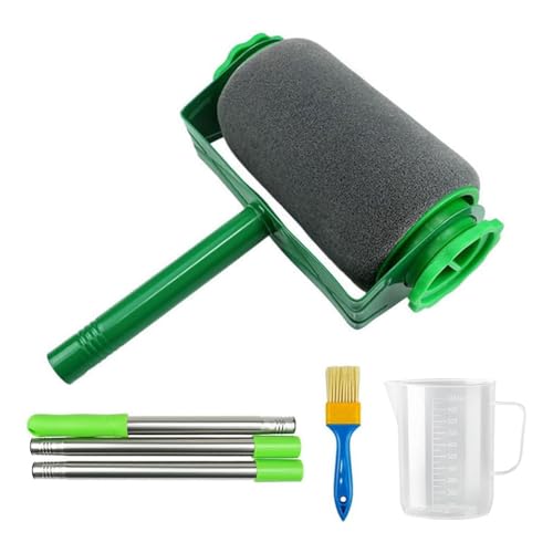 Eieenotee Professionelles 6-Teiliges Farbroller-Set für Wände und Decken - Ausziehbarer Pinsel, Wanne, Rollen, Rührer - Tropffrei Eieenotee Professionelles 6-Teiliges Farbroller-Set für Wände und Decken - Ausziehbarer Pinsel, Wanne, Rollen, Rührer - Tropffrei von Eieenotee