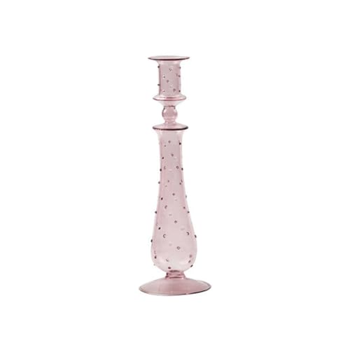 Eieenotee Romantischer Kerzenhalter Aus Glas, Vintage-Kerzenständer Aus Glas, Hydroponische Transparente Vase, Geschenk im Europäischen Stil, Transparentes Rosa Eieenotee Romantischer Kerzenhalter Aus Glas, Vintage-Kerzenständer Aus Glas, Hydroponische Transparente Vase, Geschenk im Europäischen Stil, Transparentes Rosa von Eieenotee