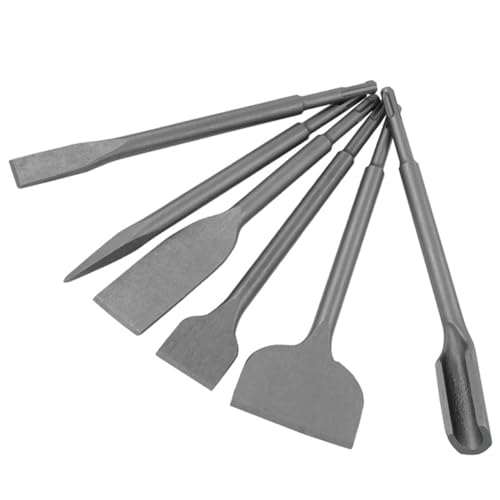 Eieenotee Runder, Gruben und Rillen, Elektrischer Hammermeißel, 6-Teiliges Set, Schlagbohrer zum Biegen und Schaufeln Von Wandbeton, Langlebig, Einfache Installation von Eieenotee