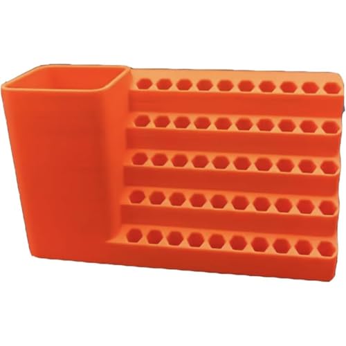 Eieenotee Schraubendreher-Bithalter mit 50 Löcher-Power Bohrermontage-Set-Bohrer-Speicher-Organizer-Symbollbox für 1/4 "Aufprallbits, Schrauben von Eieenotee