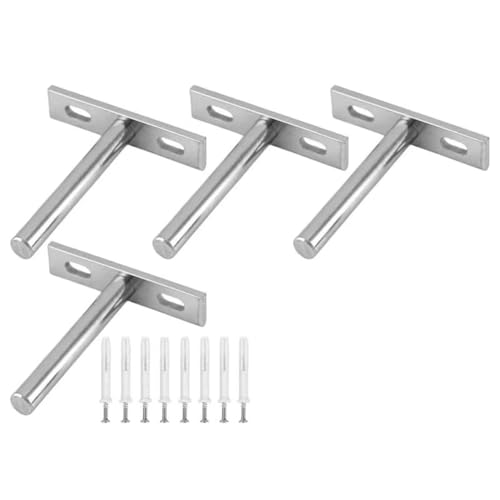 Eieenotee Schwebende Regalhalterungen, Robuste 3-Wandregalhalter Aus Metall, Metall-Wandregalstützen, Regalhalterungen von Eieenotee