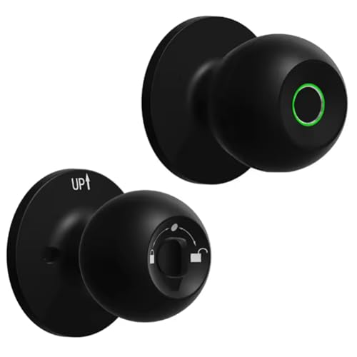 Eieenotee Smart Door Knob Fingerabdruck mit Keys Tuya App Kontrolle f¨¹r Schlafzimmer Umzugsgruppe von Eieenotee