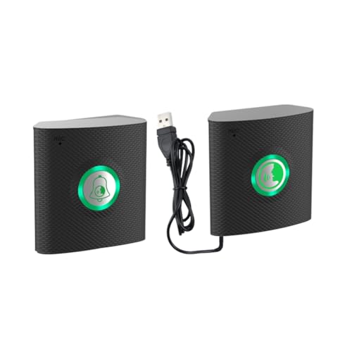 Eieenotee Smartes Gegensprechanlagen T¨¹rklingel ?udegegensprechanlage Kabelloser Pager f¨¹r Senioren Schwarz von Eieenotee