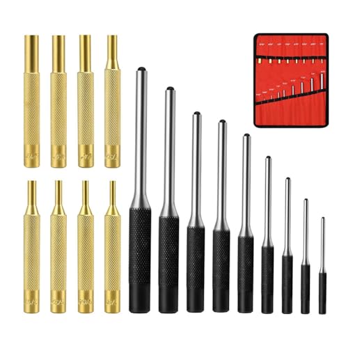 Eieenotee Stanzerset, Splintenstanzer-Set Bestehend Aus Splintentreibern Aus Messing, Splintentreibern Aus Stahl und Aufbewahrungstasche Eieenotee Stanzerset, Splintenstanzer-Set Bestehend Aus Splintentreibern Aus Messing, Splintentreibern Aus Stahl und Aufbewahrungstasche von Eieenotee