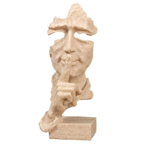 Eieenotee Statue „Not Speaking Abstract Mask Arts“, eine Einzigartige Ergänzung für Kreative Heimdekoration, Passend für Kunstliebhaber, 1 Stück von Eieenotee