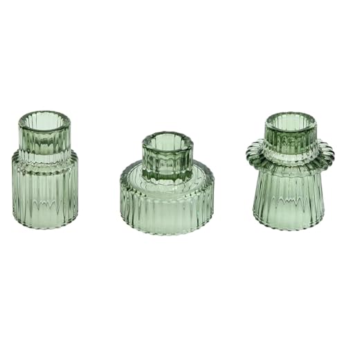 Eieenotee Taper Glas Kerzenhalter Set Kit Kerzenhalter Set für Tischdekorationen, Hochzeitsdekoration und Party D von Eieenotee