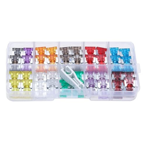Eieenotee Thin Micro Fuse Kit Aut/AW//Motor Microsicherungs-Kombinationskit Kfz-Sicherungskombinationskit von Eieenotee