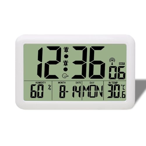 Eieenotee Uhr mit Innen-/Außentemperaturanzeige, Kabellos, Präzisionssensor, 7,5-LCD-Display mit Hintergrundbeleuchtung, Automatische Einstellung Eieenotee Uhr mit Innen-/Außentemperaturanzeige, Kabellos, Präzisionssensor, 7,5-LCD-Display mit Hintergrundbeleuchtung, Automatische Einstellung von Eieenotee