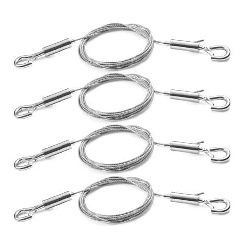 Eieenotee Verstellbare Bilder-Aufhängedraht-Sets, Bilderrahmen-Aufhängedraht, Bilder-Aufhängedraht, 1,5 M X 1,5 mm Edelstahl- zum Aufhängen von Eieenotee