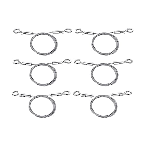 Eieenotee Verstellbarer Bilder-Aufhängedraht, Edelstahl-Bilder-Aufhängedraht, Bilder-Aufhängedraht, 2 M X 1,5 mm mit Haken, Bilder-Aufhängeset von Eieenotee