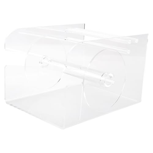 Eieenotee Verstellbarer Etikettenspender, 3 Scheiben, Aufkleberrollenhalter, Transparenter Etikettenrollenhalter Aus Acryl für Büro, Zuhause, Schreibtisch von Eieenotee