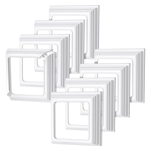 Eieenotee Vinyl-Pfostenverkleidung, Pfostensockelabdeckung, Säulenumrandung für Veranda, Deckpfostensockel, Vinyl-Pfostenhülse, Pfostenverkleidung (8 Stück) von Eieenotee