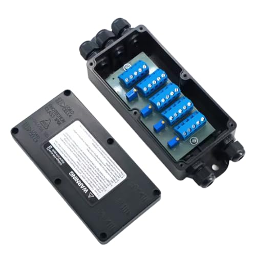 Eieenotee Waage Sensor Junction Box Pull- und Drucksensor-Junction-Box mit Mehreren Schutzanschluss: 1-4 Sensoren, Gürtelturm von Eieenotee