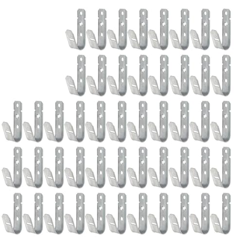 Eieenotee Wandmontage Verzinkt J-Hooks, 50 PCs 3/4-Kabelunterstützung J-Hook zum Aufhängen Eieenotee Wandmontage Verzinkt J-Hooks, 50 PCs 3/4-Kabelunterstützung J-Hook zum Aufhängen von Eieenotee