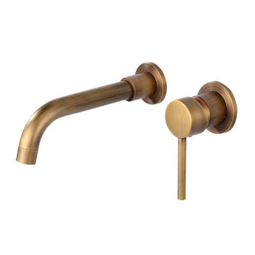 Eieenotee Wandmontierter Waschtischhahn, Verdecktes Badezimmerdesign, Warm- und Kaltwassermischer, Geeignet für Badewanne und Waschbecken. von Eieenotee