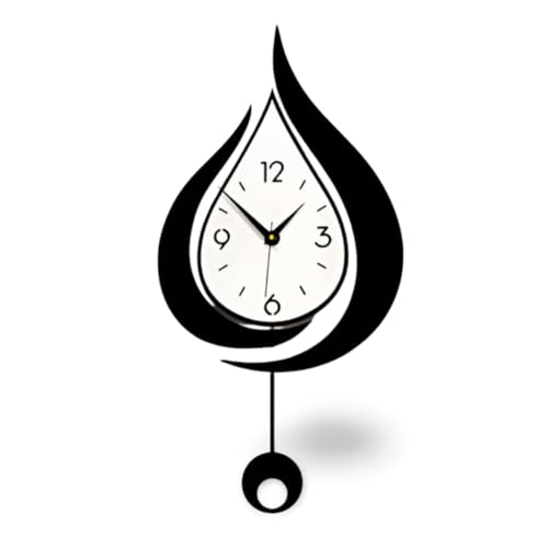 Eieenotee Wanduhr für Wohnzimmer, Esszimmer, Eingangsuhr, Geräuschlose, Stanzfreie Uhr von Eieenotee