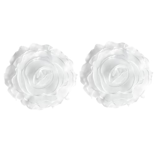 Eieenotee Weiße Mehrlagige Dreidimensionale Gaze-Blumen-Ansteckblume für Hochzeitskleider, Applikationen, Dekoration, DIY, Dekorative Blumen von Eieenotee