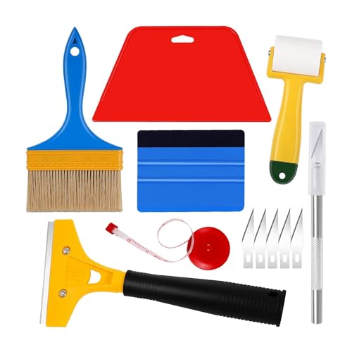 Eieenotee Werkzeug zum Tapezieren Werkzeug-Set zum Glätten Von Tapeten für Peel And Stick, Aufhänger-Werkzeug-Kits mit Schaber-Smoother von Eieenotee