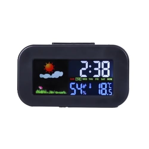 Eieenotee Wetterstationsuhr mit Farbdisplay, Temperatur- und Feuchtigkeitsmonitor, Hintergrundbeleuchtung f¨¹r Kinder, Teenager, Studenten - Schreibtisch im Schlafzimmer oder Wohnheim Eieenotee Wetterstationsuhr mit Farbdisplay, Temperatur- und Feuchtigkeitsmonitor, Hintergrundbeleuchtung f¨¹r Kinder, Teenager, Studenten - Schreibtisch im Schlafzimmer oder Wohnheim von Eieenotee